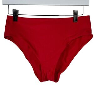 Athletic Red Swim Bottoms Lululemon High Rise Bikini Full Coverage Size 8